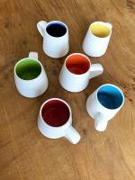 Rainbow Espresso Cup  by Justine  Jenner 